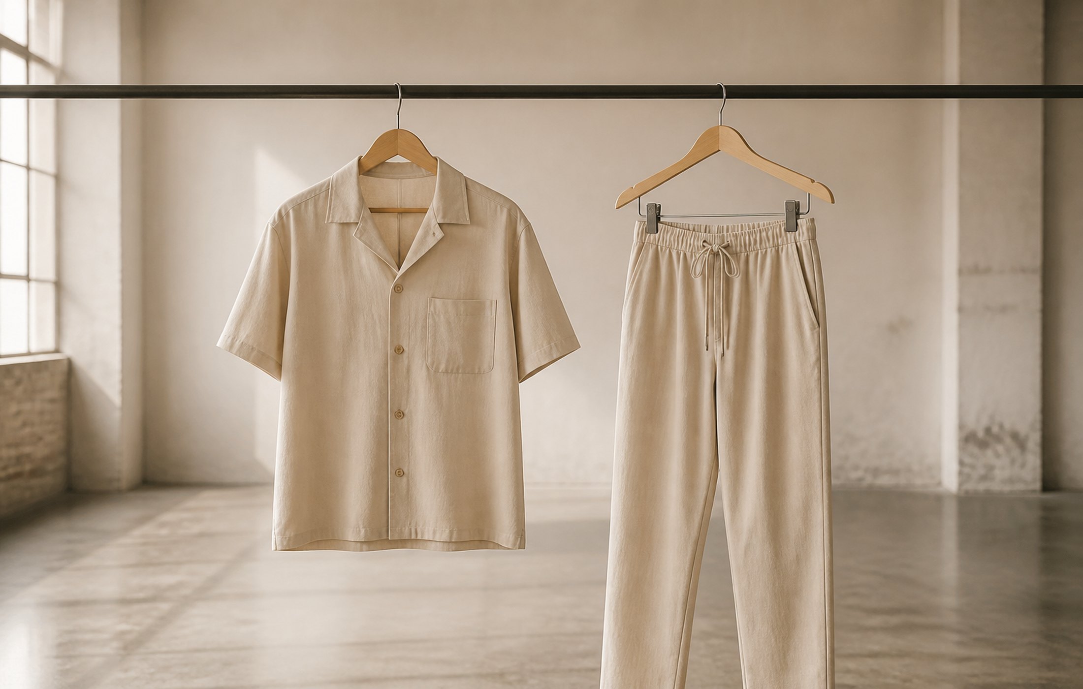 Project Five, image 2. Cloth, light and catalog calm — a photography study.