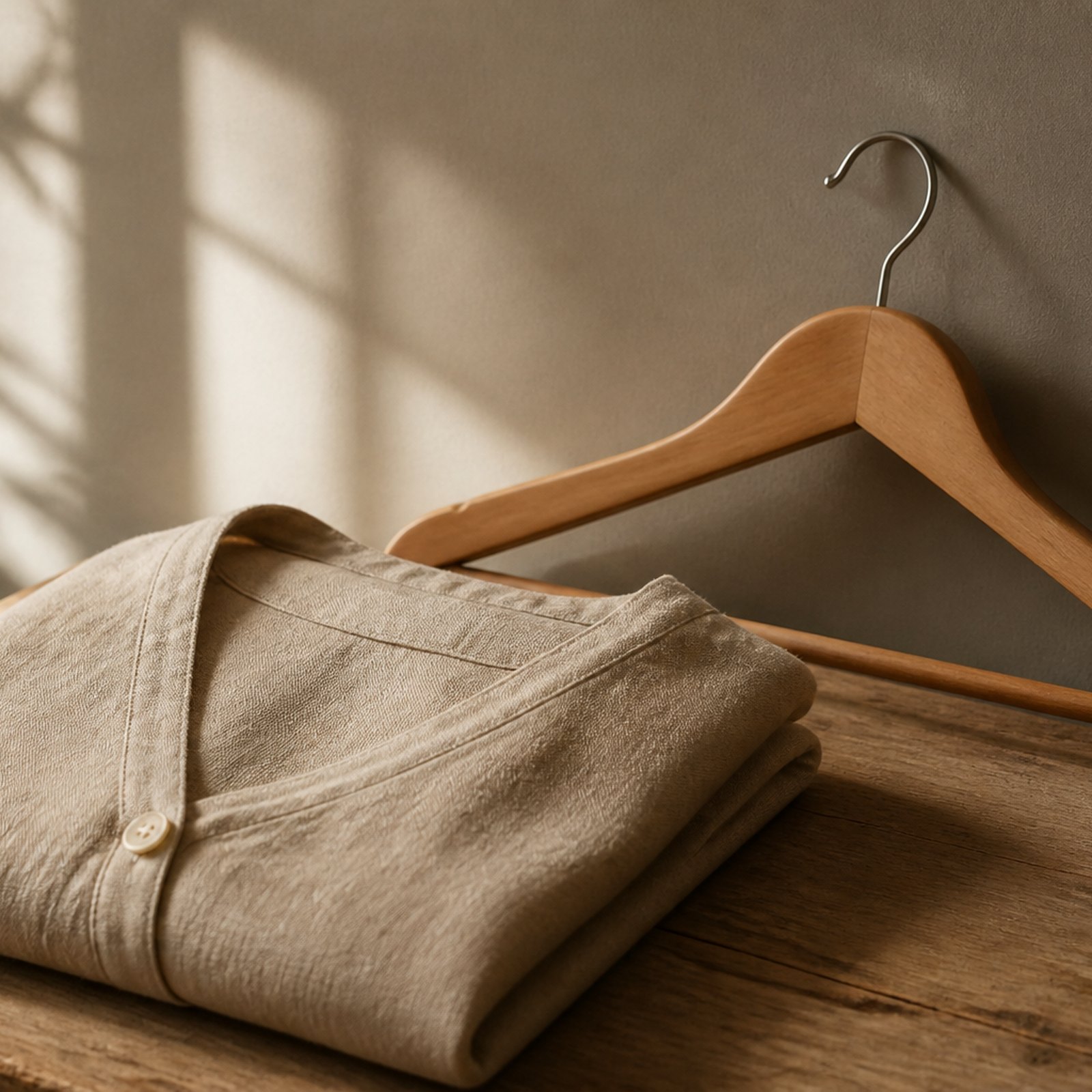 Project Five, image 1. Cloth, light and catalog calm — a photography study.